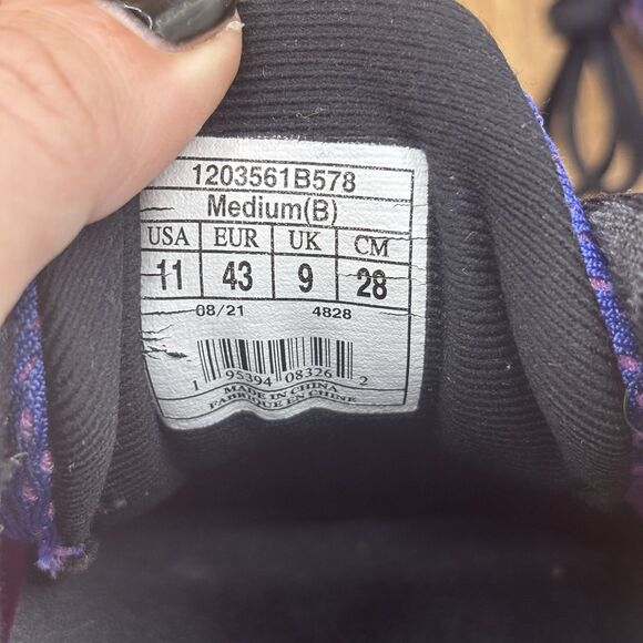 Brooks Ghost 14 Shoes Womens 11 B Purple Running Electric Cheetah sneakers READ - Picture 8 of 9